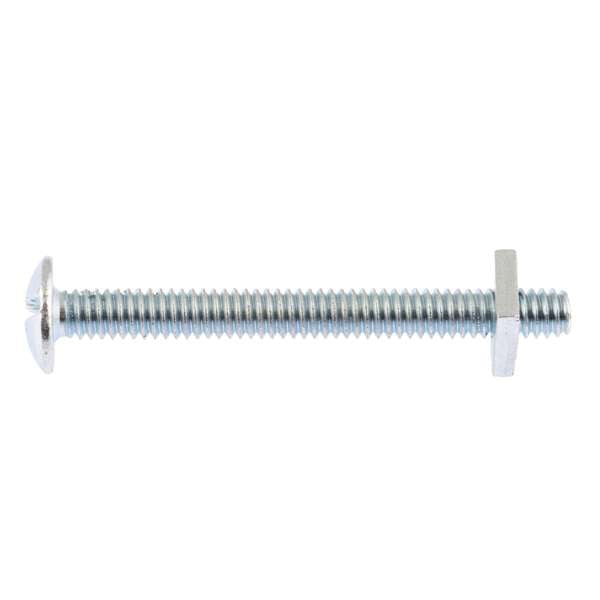 Zenith Bolt & Nut Mushroom Zinc Plated 1/4" x 60mm - 25 Pack