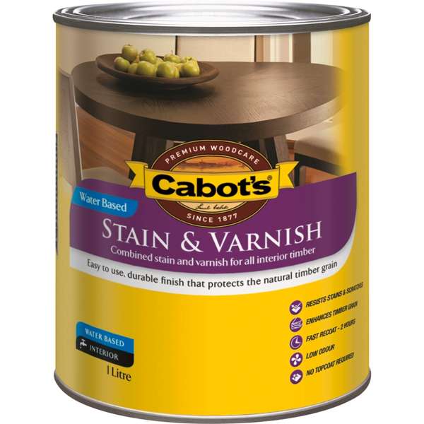 Cabot's 1L Water Based Stain & Varnish