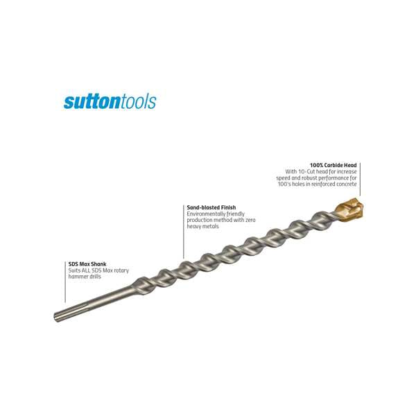 Sutton Tools SDS Max Extreme Masonry Drill Bit 16 x 540mm