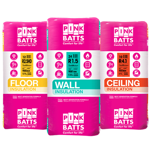 Pink Batts Wall Insulation R2.5 H/D 1160 x 580 x 90mm (12Pk - 8.07m2)