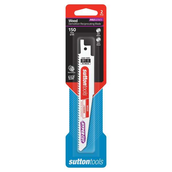 Sutton Tools Demolition Reciprocating Blade Wood Hypercut