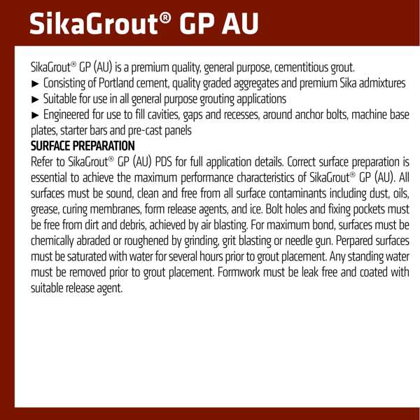 Sika General Purpose Cementitious Grout 20kg