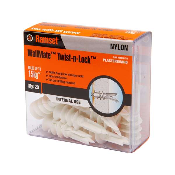 Ramset Wallmate Twist-N-Lock (20pk)