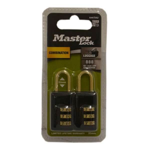 Master Lock Luggage Padlock Set - 2 Pack