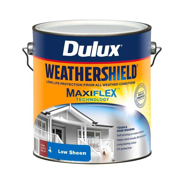 Dulux 4L Exterior Paint Weathershield Low Sheen Indian Red