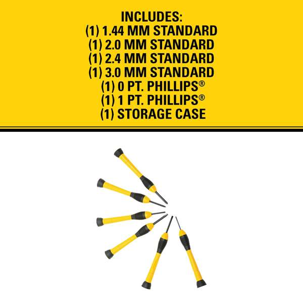 Stanley Precision Cushion Grip Screwdriver Set - 6 Piece