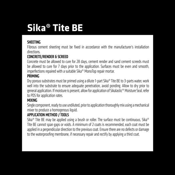 Sika SikaTite BE 15L Bitumen Waterproofer