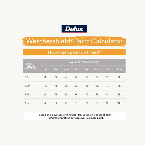 Dulux 1L Orange Low Sheen Weathershield Exterior Paint