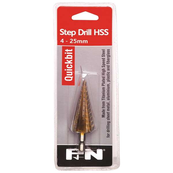 P&N 4 - 25mm HSS Metric Drill Bit Step