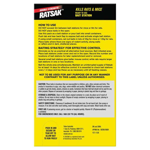 Ratsak Double Strength Pellets 350g