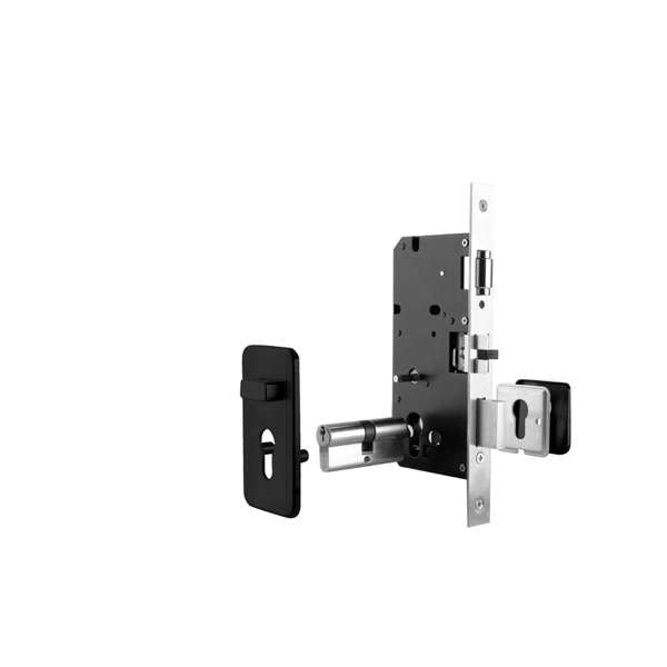 Lane Matte Black Mortise Plus Lock