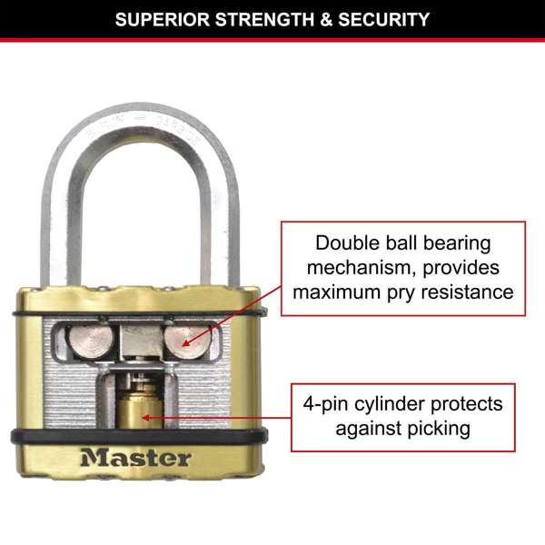 Master Lock Excell Padlock 50mm - 2 Pack