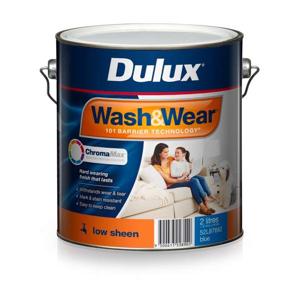 Dulux 2L Wash&Wear Low Sheen Blue Interior Paint