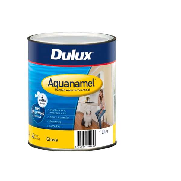 Dulux 1L Extra Bright Gloss Aquanamel Enamel Paint