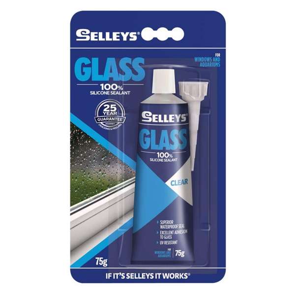 Selleys Clear Glass Silicone Sealant 75g