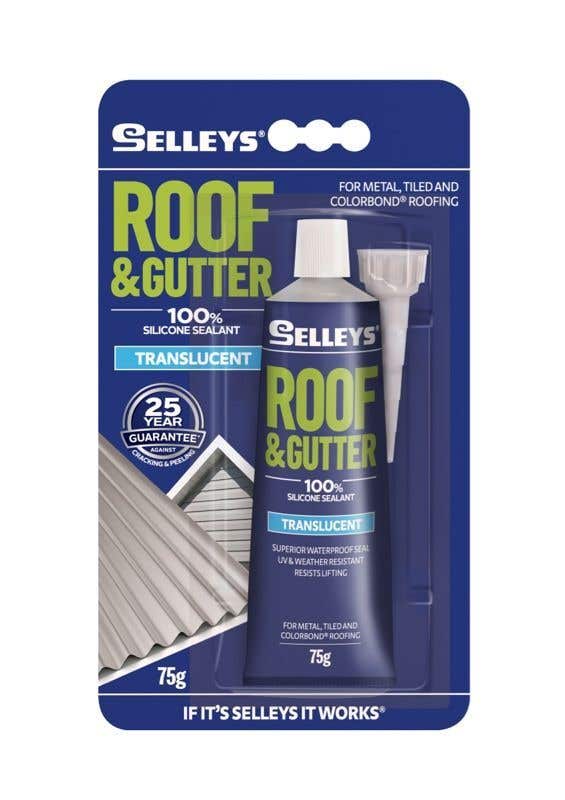 Selleys Roof & Gutter Waterproof Sealant Clear 75g