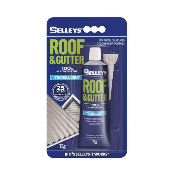 Selleys Translucent Roof & Gutter Waterproof Silicone Sealant 75g