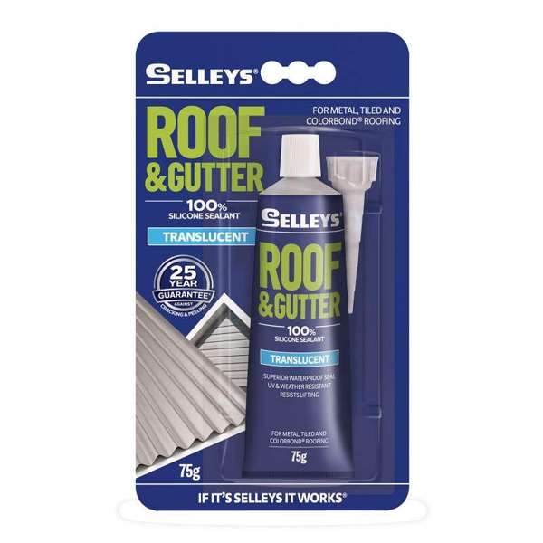 Selleys Translucent Roof & Gutter Waterproof Silicone Sealant 75g