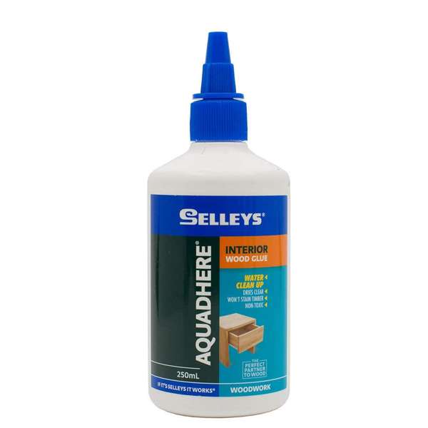 Selleys Aquadhere PVA Wood Glue Interior Adhesive 250ml