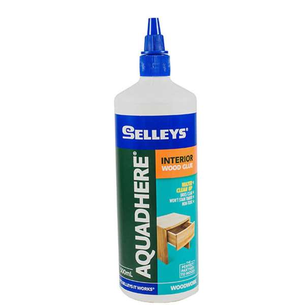 Selleys Aquadhere PVA Wood Glue Interior Adhesive 500ml