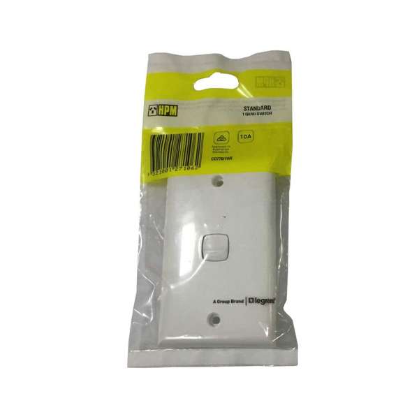 HPM Gang Wall Switch White 10AMP