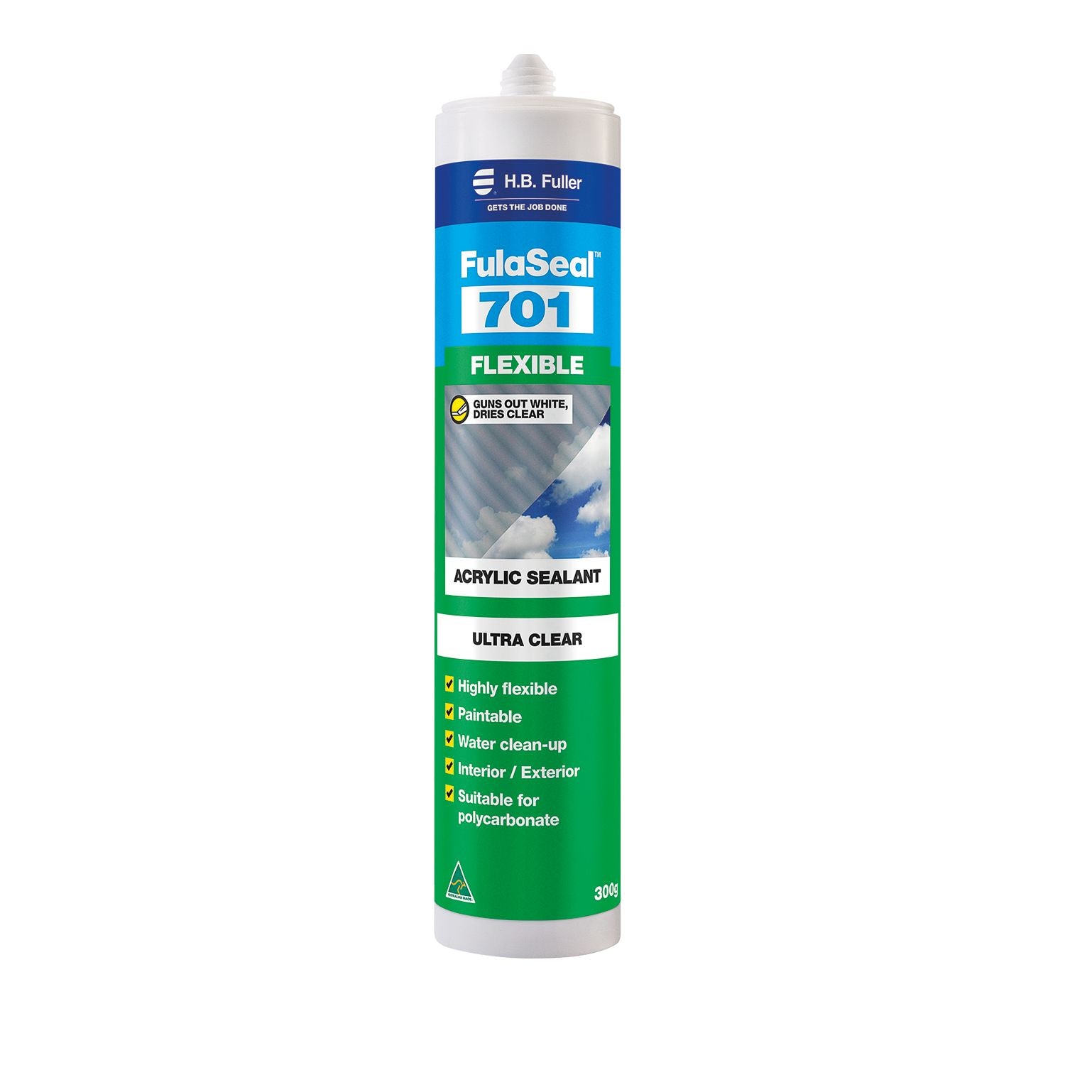 H.B. Fuller FulaSeal 701 Flexible Acrylic Sealant Ultra Clear 300g