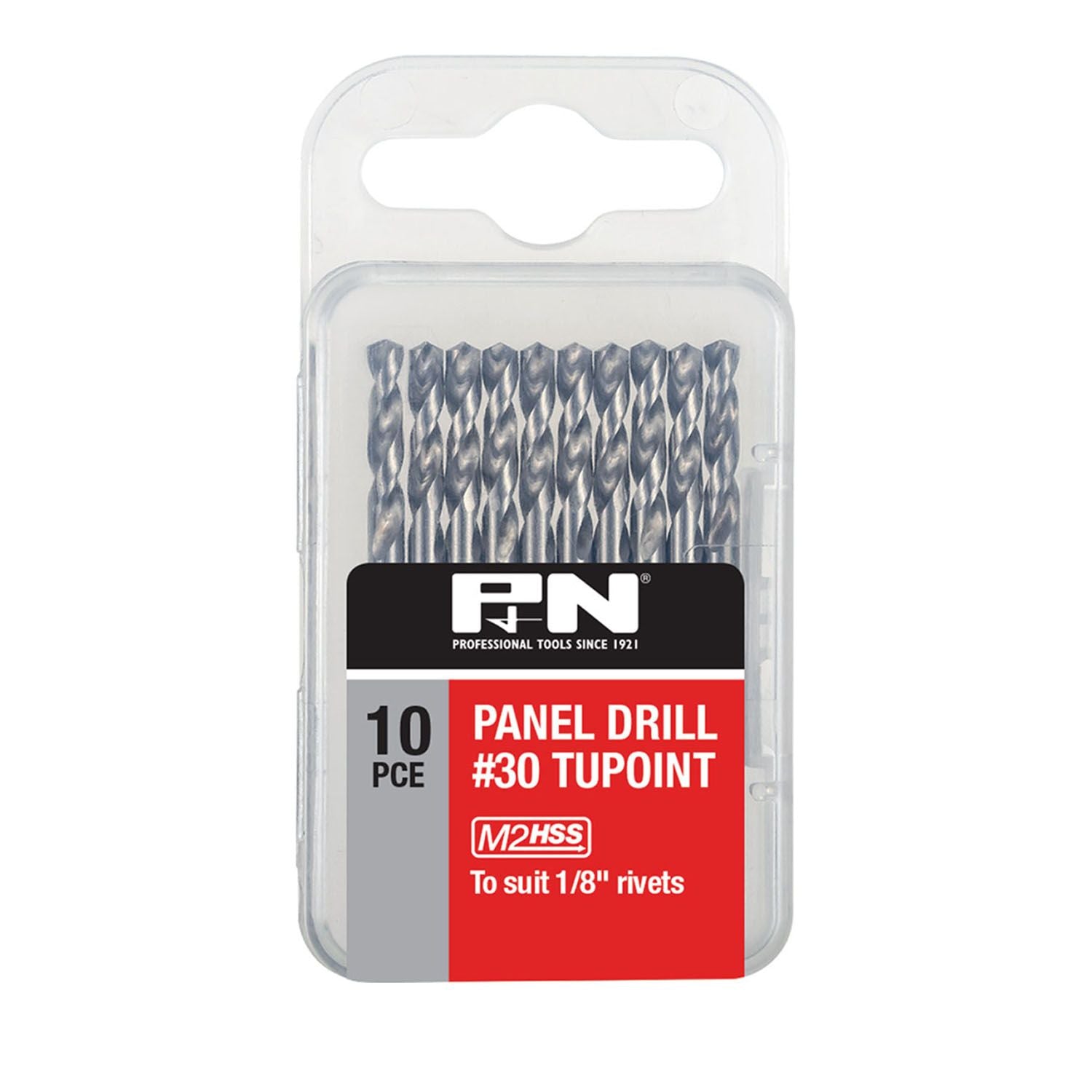 P&N Drill Panel D/End HSS Bright #30 (3.26mm) 10pk