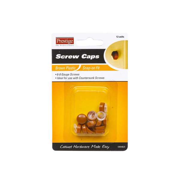 Prestige Snap-on Screw Caps Brown 6 - 8g - 12 Pack