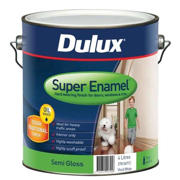 Dulux Super Enamel Vivid White 4L