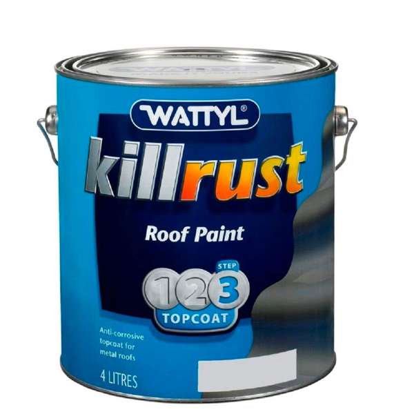 Wattyl Killrust Roof Paint Grey 4L