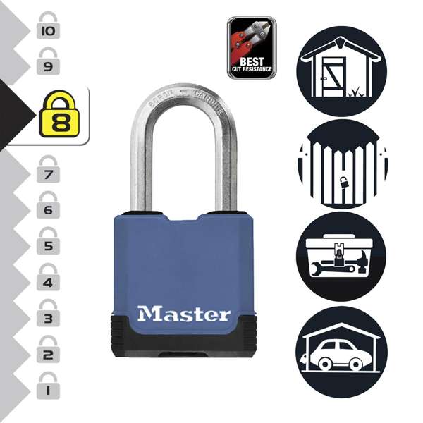 Master Lock Excell Laminated Cover Padlock 45mm - 4 Pack