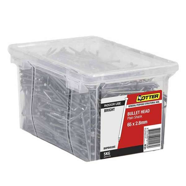 Otter Bullet Head Nail Bright Steel 65 x 2.80mm 5kg