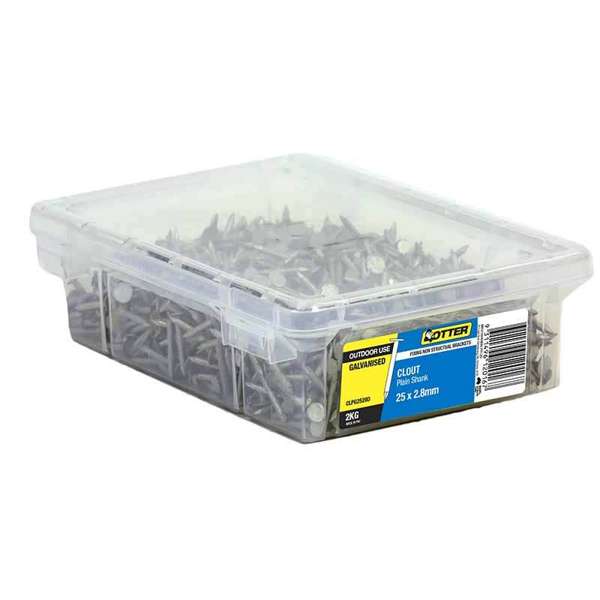 Otter Nail Clout Galvanised 25 x 2.80mm (2kg)