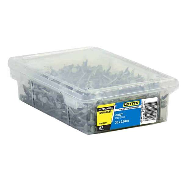 Otter Nail Clout Galvanised 30 x 2.80mm (2kg)
