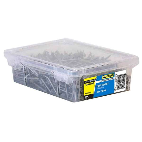 Otter Nail Fibre Cement Sheet Galvanised 40 x 2.80mm (2kg)