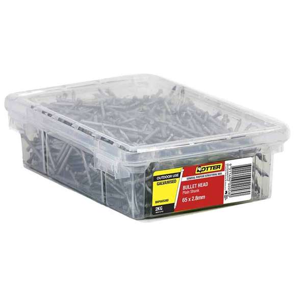 Otter Nail Bullet Head Galvanised 65 x 2.80mm (2kg)