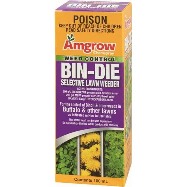 Amgrow Chemspray Bin-Die Selective Lawn Weeder Concentrate 100ml