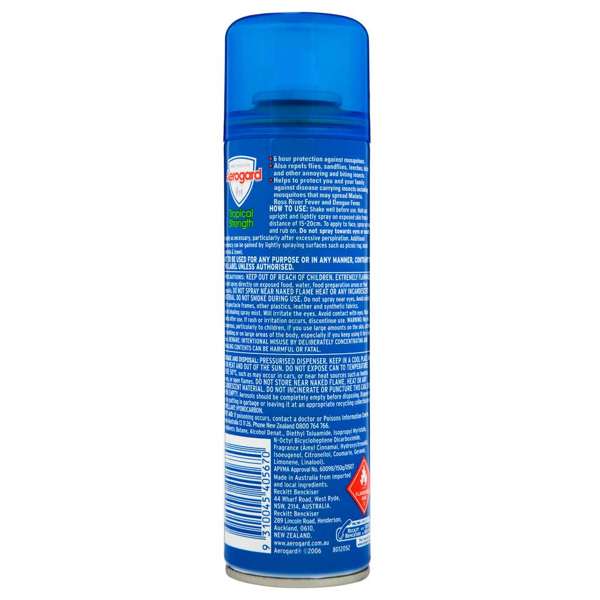 Aerogard Tropical Strength Insect Repellent Aerosol Spray 150g