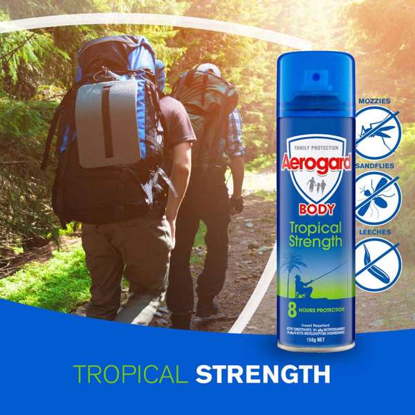 Aerogard Tropical Strength Insect Repellent Aerosol Spray 150g