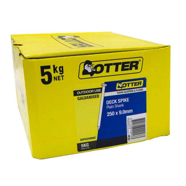 Otter Nail Deck Spikes Galvanised 250 x 9mm (5kg)