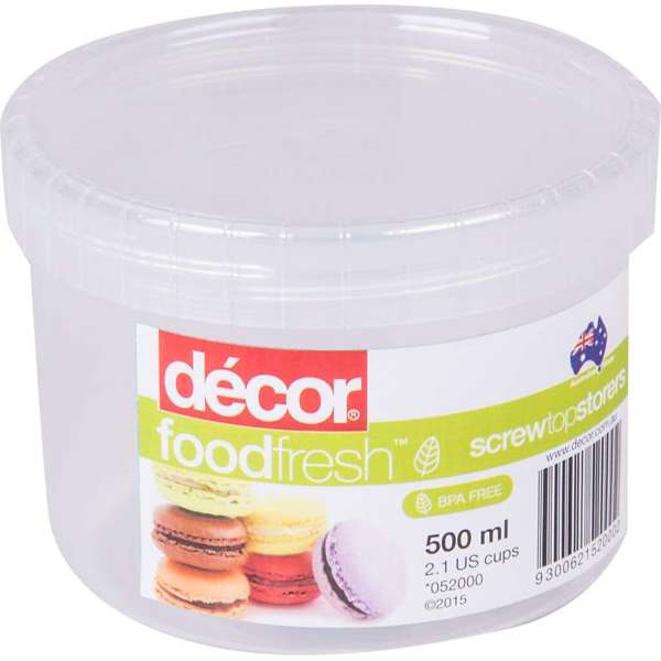 Decor Screw Top Container 500ml