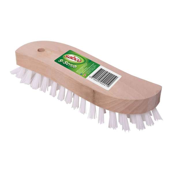 Sabco Wooden Back S-Scrub Brush