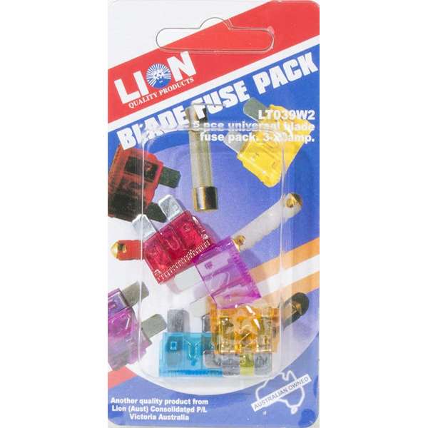 Lion 3-20A Universal Blade Fuse Pack - 5 Piece