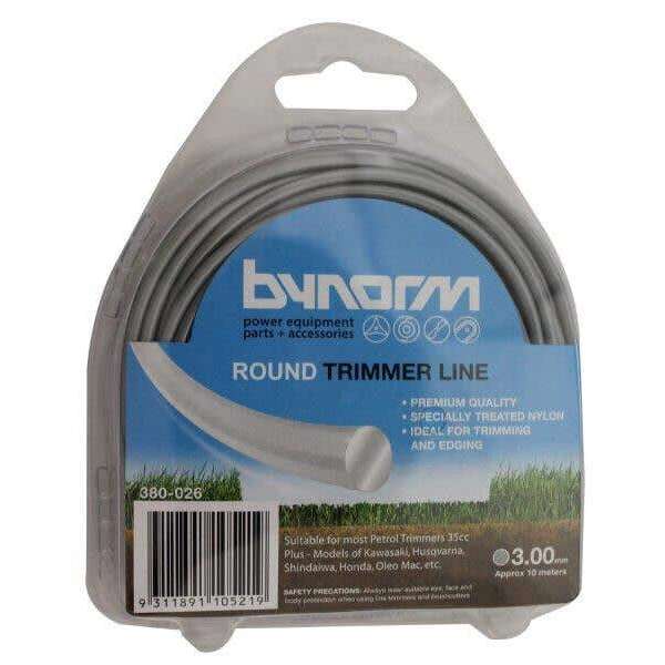 Bynorm Round Whipper Snipper Cord Grey 3.0mm x 10m