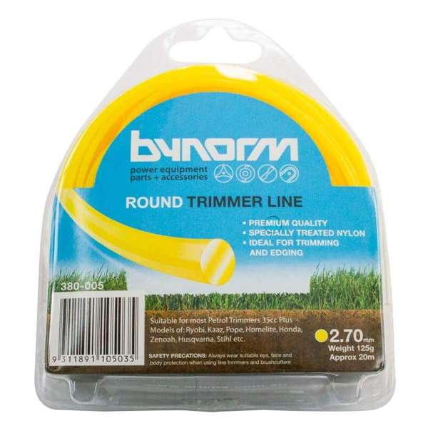 Bynorm Round Whipper Snipper Cord Yellow 2.7mm 125g