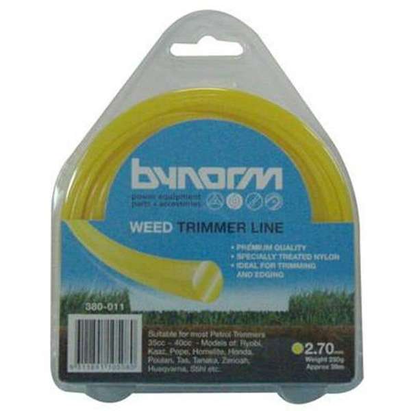 Bynorm Round Whipper Snipper Cord Yellow 2.7mm 250g