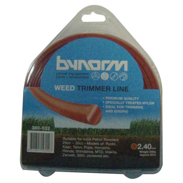 Bynorm Round Whipper Snipper Cord Red 500g 2.4mm