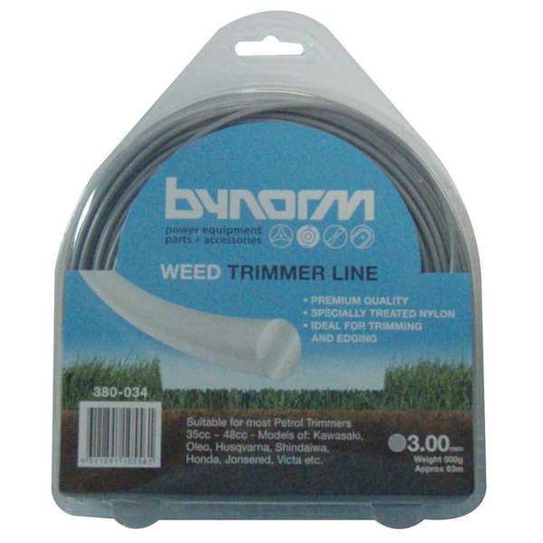 Bynorm Round Whipper Snipper Cord Grey 3.0mm 500g