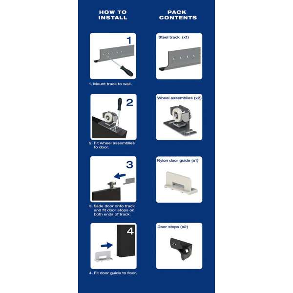 Cowdroy Centurion Heavy-Duty Sliding Door Track 915mm