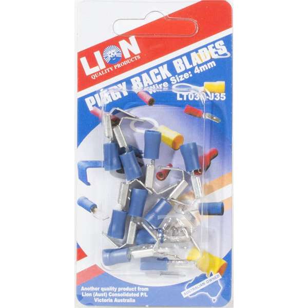 Lion Piggy Back Male Female Blades 4mm - 10 Piece